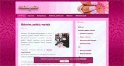 Desktop Screenshot of mukorom-pedikur.hu